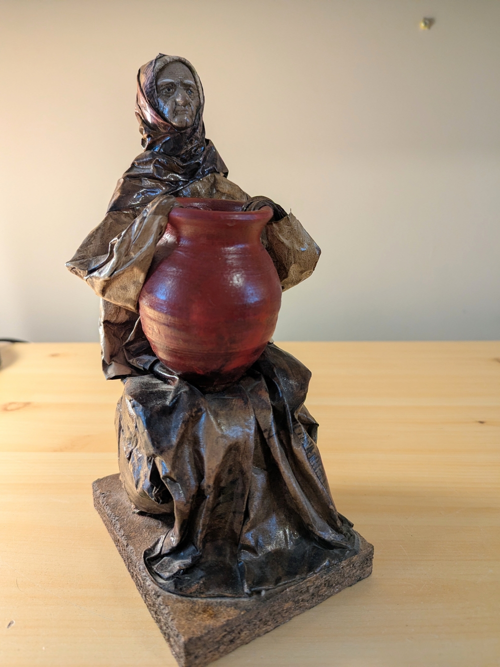Mexican Paper Person -
Seated Woman With Pot
